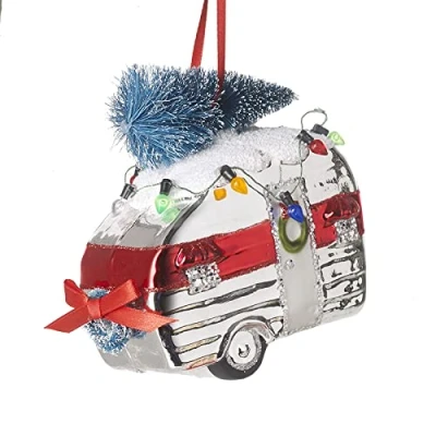 Image of Heaven Sends Caravan Christmas Tree Decoration Glass Bauble