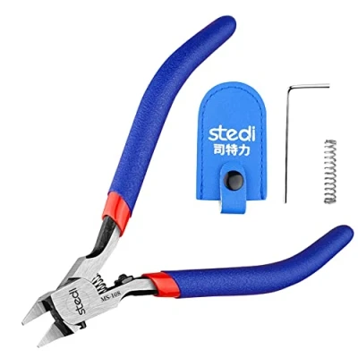 Image of stedi 5 inch Model Nipper, with Ultra Thin Single Edge and Blade Case Plastic Tools for Gundam Repairing Fixing, Blue…