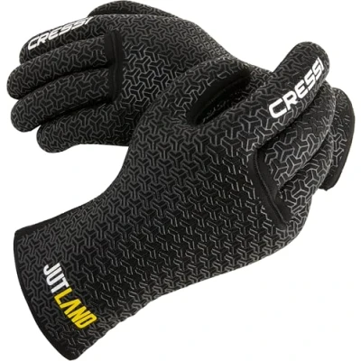 Image of Cressi Jutland Gloves 5mm Neoprene Diving Black Ultra Grip System, S/2, Unisex