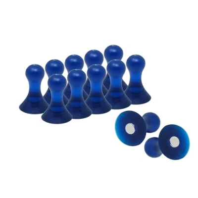 Image of Small Navy Blue Skittle Magnets for Fridge, Whiteboard, Noticeboard, Filing Cabinet Pack of 12