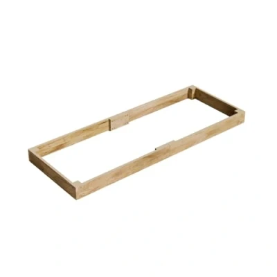 Image of Gro Garden Products Wooden Raised Bed 90cm L x 240cm W 15cm H Large Planters for Vegetables, Herbs, or Flowers Trough Planter Box with FSC Tanalised Timber