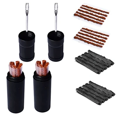 Image of Zetatau Bike Tubeless Tire Tyre Repair Kit Plugger Plugs Tool Tires Fix Flat Puncture MTB and Road Mountain Bicycle + 30 Strips (10 x1.5 mm 10 x 2.5 3.5 mm)