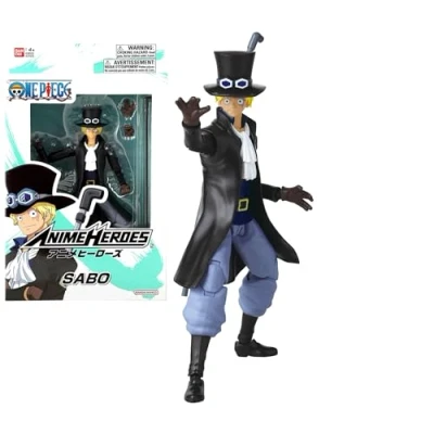 Image of BANDAI Anime Heroes One Piece Figures Sabo Action Figure 17cm Articulated With Extra Accessories Pirate Toys Range Perfect Gift