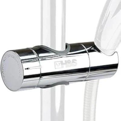 Image of H&amp;S Shower Head Holder Bar Pole Bracket Adjustable Chrome Plated Fits Dia 18mm 19mm 20mm 21mm 22mm 23mm 24mm 25mm Attachment Showerhead
