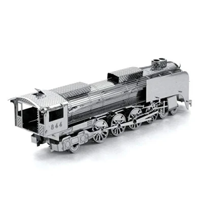 Image of Metal Earth 3D Fascinations Puzzle ICONX Steam Locomotive DIY Model Kit/Metal Jigsaw