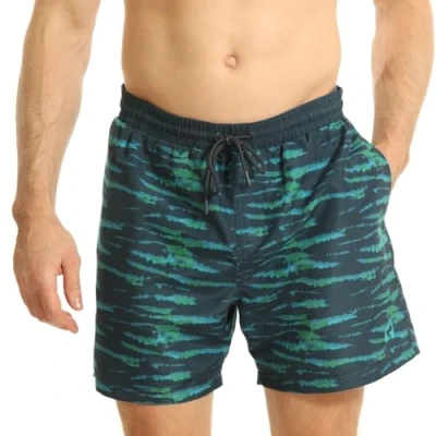 Image of RIPT Mens Batk Swim Shorts Blue/Green Tie Dye XL