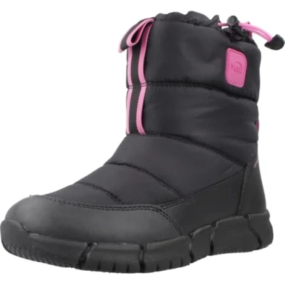 Image of Geox J FLEXYPER Girl B AB Snow Boot, Black/Fluo Fuchsia, 3.5 UK