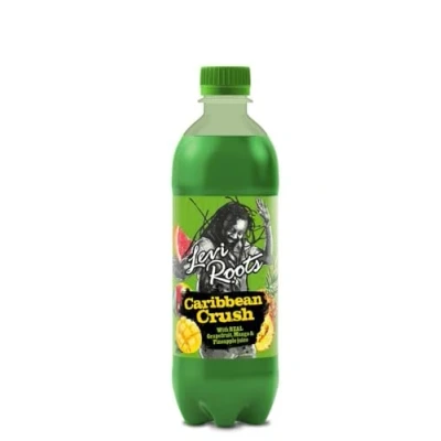 Image of Levi Roots Caribbean Crush Sparkling Fruit Juice Drink with Grapefruit, Mango &amp; Juicy Pineapple 500ml Bottle (Case of 12)