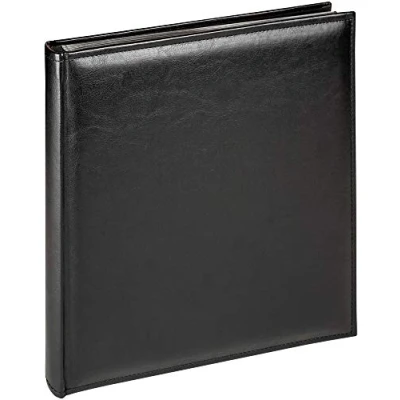 Image of walther Design Photo Album Black 28 x 30,5 cm Imitation Leather with Stitching all Around, Deluxe FA 386 B