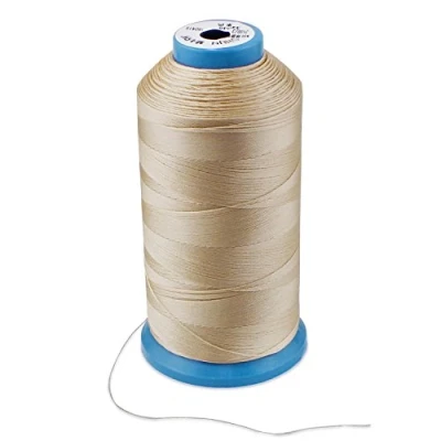 Image of Aussel Bonded Nylon Sewing Thread 1500 Yard Size T70#69 for the Upholstery, Outdoor Market, Drapery, Beading, Luggage, Purses (Beige)
