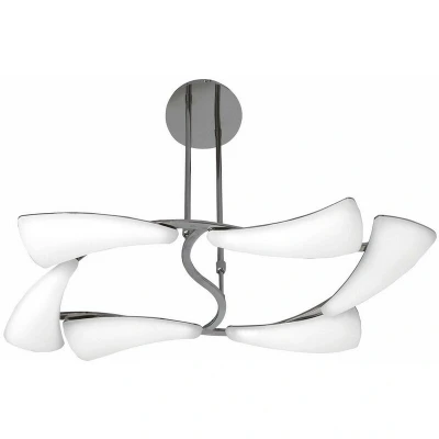 Image of Mistral Telescopic 36W LED Rectangular 3000K, 3240lm, Polished Chrome, Frosted Acrylic