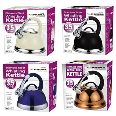 Image of 3.5LTR S/S Whistling Kettle Metalic Black (Blue)