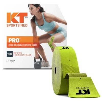 Image of KT TAPE PRO JUMBO Pre cut 150 Strip Synthetic Winner Green