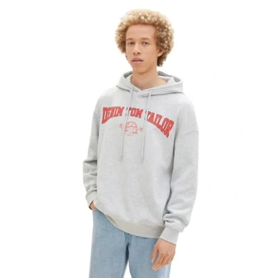 Image of TOM TAILOR Denim Men&#039;s 1039497 Sweatshirt, 15398 Light Stone Grey Melange, M