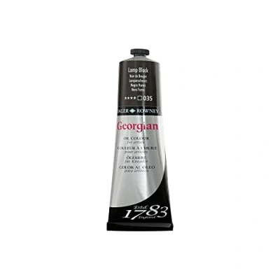 Image of Daler Rowney Georgian Oil Paint, Aluminium Tube, 7.61oz 225 ml, Lamp Black