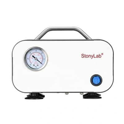Image of stonylab Diaphragm Vacuum Pump, Compact Oil Free Pump Pressure with 15 L/min Pumping Rate for Filtration Distillation Laboratory Work, 110 220V