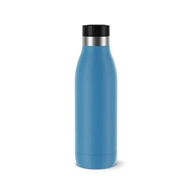 Image of TEFAL BLUDROP Water Bottle, Reusable Stainless Steel Hot and Cold Drinks, Dishwasher Safe, Leak Proof, 0.5 L, blue