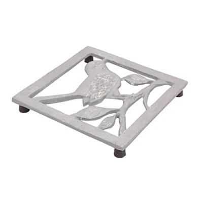 Image of Cast Iron Trivet Bird Pan Stand Heat Resistant Worktop Non Slip Mat (AK14)