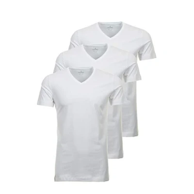 Image of RAGMAN Men&#039;s T Shirt 3 Pack V Neck Body Fit, White, XXL
