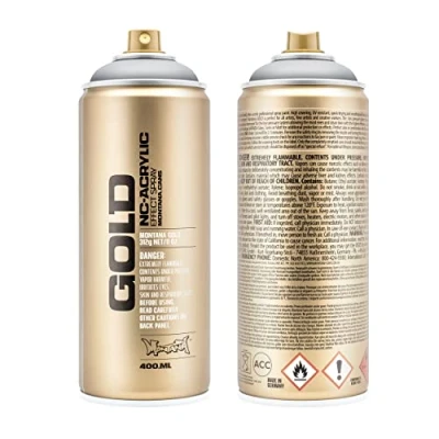 Image of Montana Gold Silver Matt 400ml (M1100), Gld400 m1100 Metallic, 400 ml (Pack of 1)