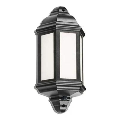 Image of KnightsBridge 230V IP54 LED Half Wall Lantern with PIR