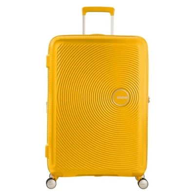 Image of American Tourister Soundbox Spinner S Expandable Carry On Luggage, 55 cm, 41 L, Yellow (Golden Yellow)