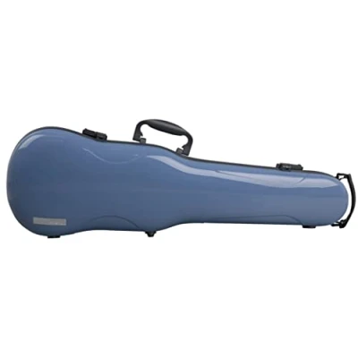 Image of GEWA AIR 1.7 Form Shaped Violin Case blue high gloss, Made in Germany, with side handle