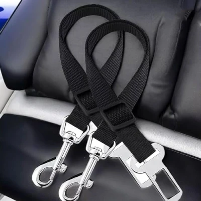 Image of Pack of 4 Dog Harness Seat Belt Buckle Clip Car Adjustable Restraint Attachment Pet Travel Accessories for Dogs Cats