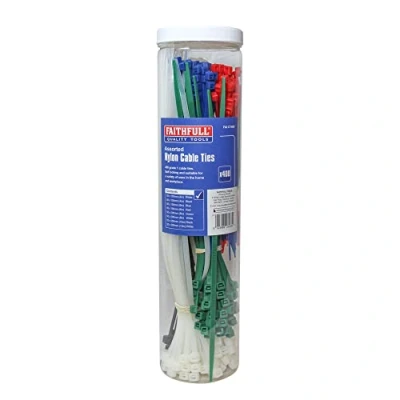 Image of Faithfull FalCT400 400 assorted nylon cable ties