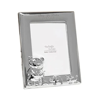 Image of Personalised Baby/Child&#039;s Twinkle 3.5&quot; x 5&quot; Photo Frame Engraved with any custom text