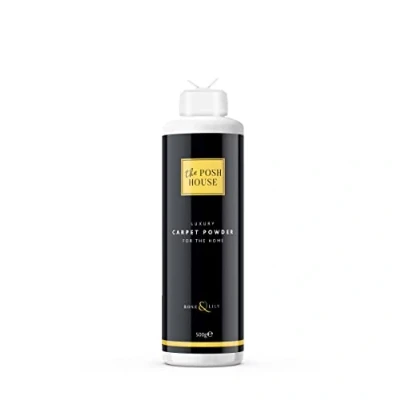 Image of The Posh House Carpet Powder Refresher Removes Stains and Odours Powerful Fabric Cleaner that Eliminates Smells Rose &amp; Lily Scent, 600g