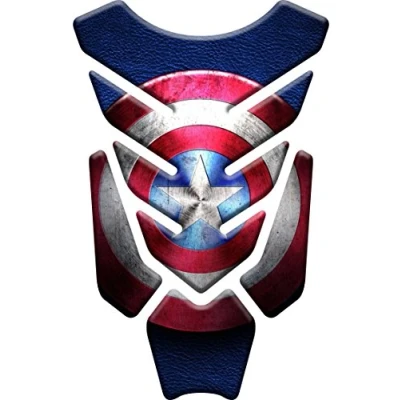 Image of Tankpad Motorbike Tank Pad Protector Motorcycle Scratch compatible,Captain America v1,