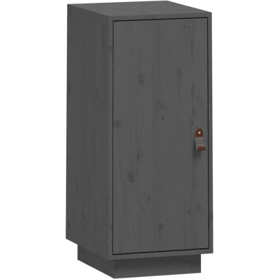 Image of vidaXL Sideboard Grey 34x40x75 cm Solid Wood Pine
