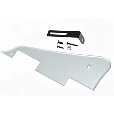 Image of Dopro Silver Mirror LP Guitar Pickguard with Black Bracket for Epiphone Les Paul