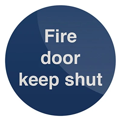 Image of Fixman 896085 Self Adhesive Fire Door Keep Shut Sign 80 x 80mm
