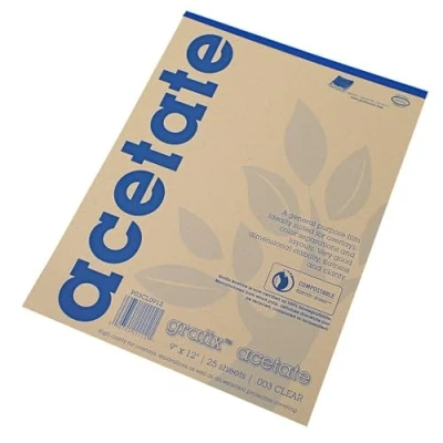 Image of Grafix : Clear Acetate Pad 11x14 inches 0.003 25 Sheets