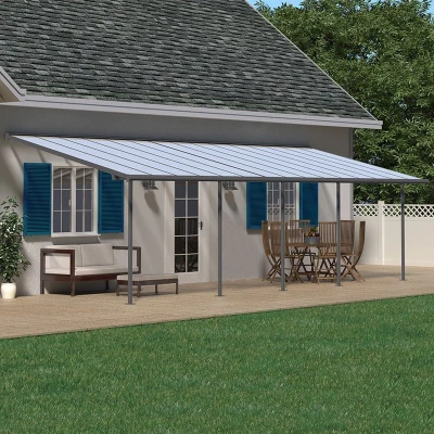 Image of 10x24 Palram Canopia Sierra Grey Patio Cover