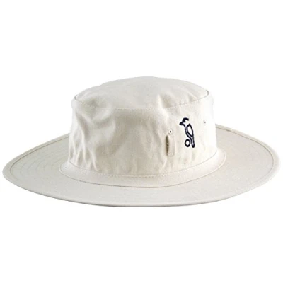 Image of Kookaburra Cricket Sun Hat Neutral Comfortable Wide Brim Towel Band Medium