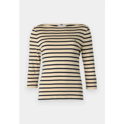 Image of Tommy Hilfiger NEW CODY SLIM BOAT Long sleeved top, Women&#039;s, Size: XS, Fine country ivory/navy
