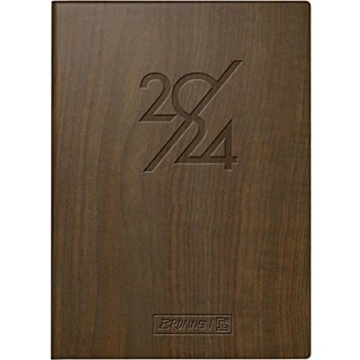 Image of BRUNNEN Weekly calendar &quot;Nature&quot; model 731 2024, 2 pages = 1 week, sheet size 10 x 14 cm, brown