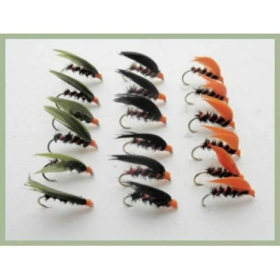 Image of Cormorant Trout Flies, 18 Pack Wet Cormorants, 3 colours, choice of sizes, Fishing Flies (10)
