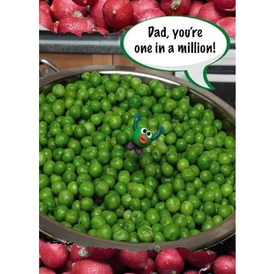 Image of Violent Veg Bowl of Peas Father&#039;s Day Card