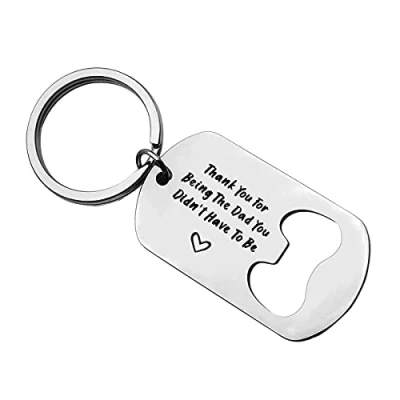Image of Ximalun Step Dad Keyring Fathers Day Gift Thank You for Being The Didn&#039;t Have To Be Stepfather Thanksgiving Christmas Birthday Gifts Stepdad