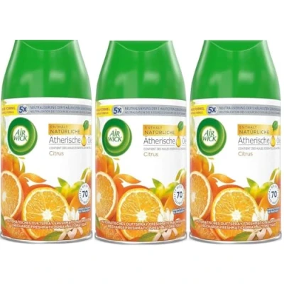 Image of 3 x Air Wick Freshmatic Max Automatic Spray Refill 250ml Citrus