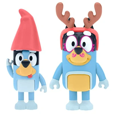 Image of Bluey Figure 2 Pack Bandit (Dad) 2.5 Inch Toy Figures with Accessories