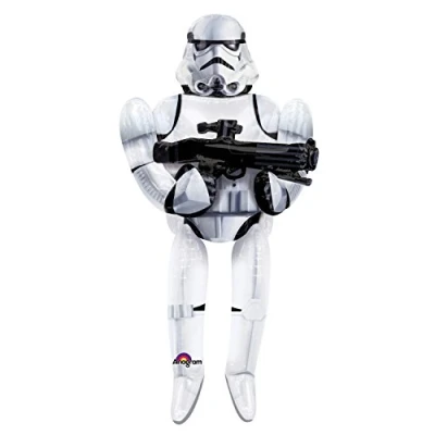 Image of amscan 3040101 Awk: Star Wars Storm Trooper Foil Airwalker Balloon P93