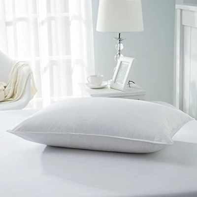 Image of EGYPTO 100% Natural White Duck Feather Pillow Medium Density (2 PACK)