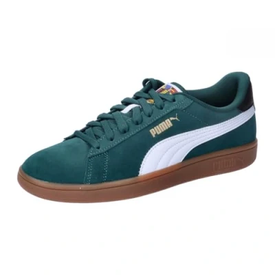 Image of Puma Smash 3.0 YEAR OF Sports Unisex Trainers, Size: 3.5, Dark myrtle/white Suede