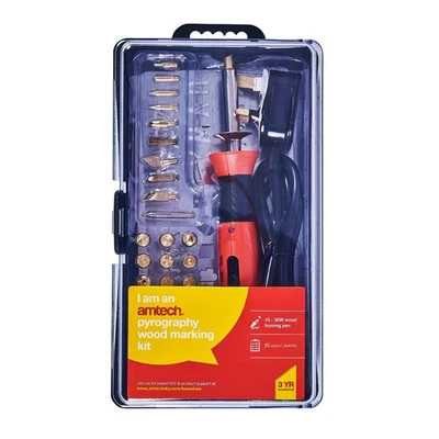 Image of Amtech S1741 Pyrography Wood Marking kit