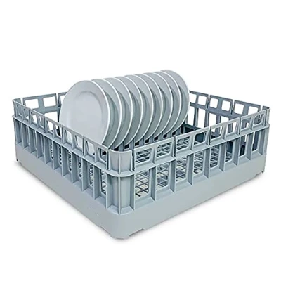 Image of 500x500mm Glasswasher Basket for Washing Plates and Glassware in 500mm Commercial Dishwashers, Comes with Removable Plate Holder (Holds 9 Plates)